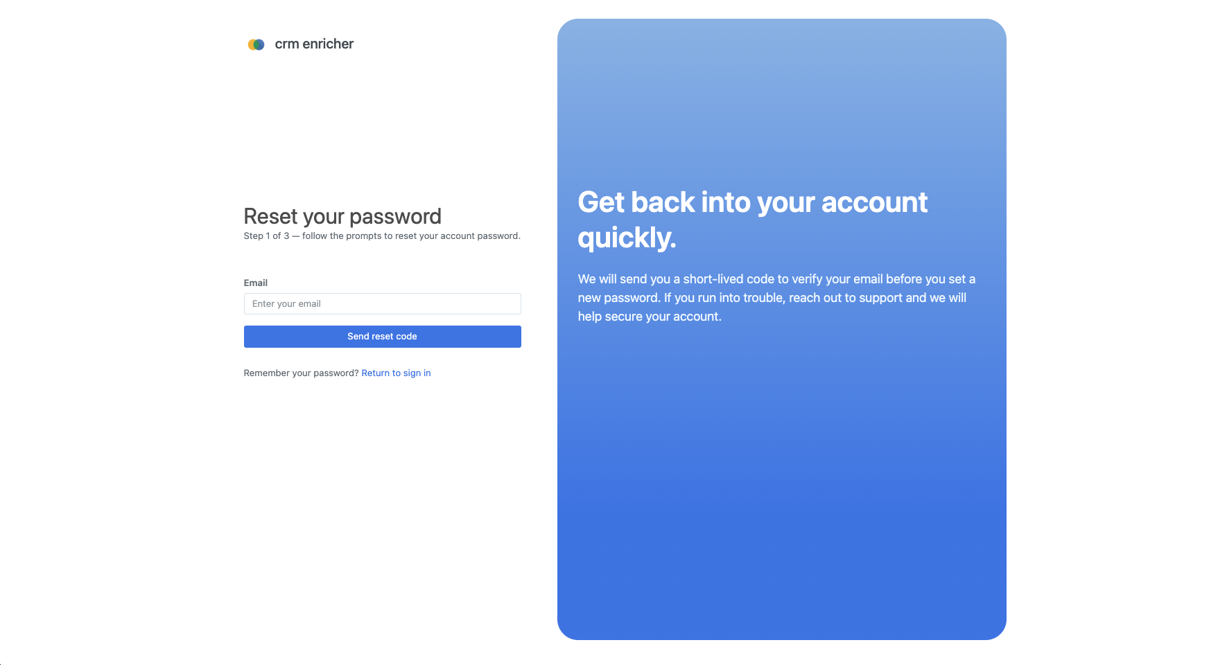 Password Reset Page